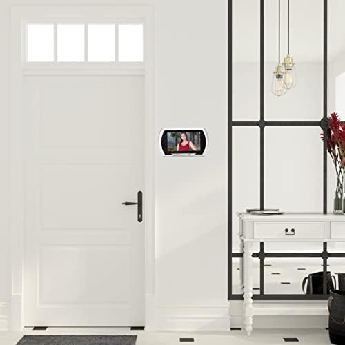 Gözetleme Deliği Kapı Görüntüleyici, Ev için 170° Açı Video Diyafon PIR Hareket Algılama (Gümüş)