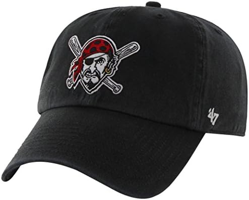 MLB Pittsburgh Pirates ' 47 Marka Temizleme Ayarlanabilir Kapak, Tek Beden, Siyah