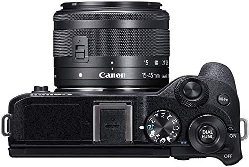 Canon EOS M6 Mark II Aynasız dijital fotoğraf makinesi ile 15-45mm Lens Kiti ( Siyah) + Geniş Açı Lens + 2X Telefoto Lens + Flaş