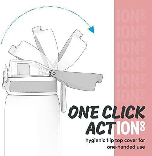 Ion8 One Touch Spor / Bisiklet Su Şişesi-Sızdırmaz ve BPA içermeyen Su Şişesi-Öğle Yemeği Kutularına, Çantalara, Araba Bardak