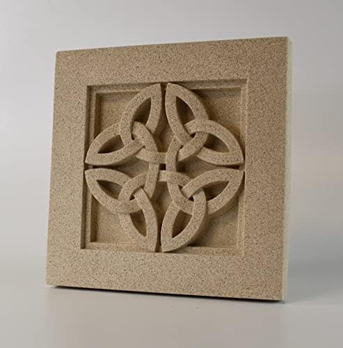 Ananas Grove Tasarımlar Heykel Mimari Bas Kabartma 3D Kiremit Plak Süsleme, Katı Dökme Taş, Celtic Knot Tasarım, 9.5 x 9.5 için