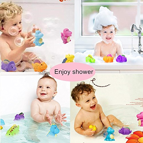 Küvet Oyuncaklar Dinozor Bebek Banyo Oyuncakları, Eğlenceli Fışkırtma Oyuncaklar Yüzen Banyo Oyuncakları, Çocuklar için Mükemmel