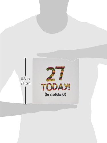 Bugün 3dRose 27... santigrat-Komik 80. Doğum Günü-Mouse Pad, 8 x 8 inç (mp_184956_1)