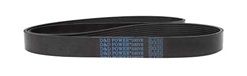 D & D PowerDrive 265-470 Allis Chalmers Yedek Kayış, J, 4-Bant, 22 Uzunluk, Kauçuk