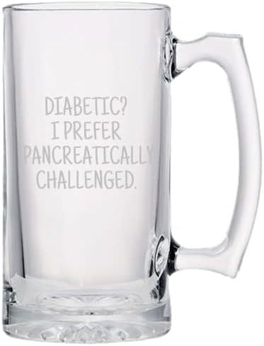 Komik Diyabetik Hediye - Diyabet Bira Kupası - Diyabetik için Hediye-Diyabet Farkındalığı-Pankreatik Meydan Okuma