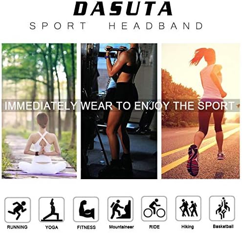 DASUTA 5 Set kadın Yoga Spor Atletik Kafa Bandı Ter Bandı Koşu Spor Seyahat Spor Elastik Esneklik Tarzı Bandana Basketbol Bantlar